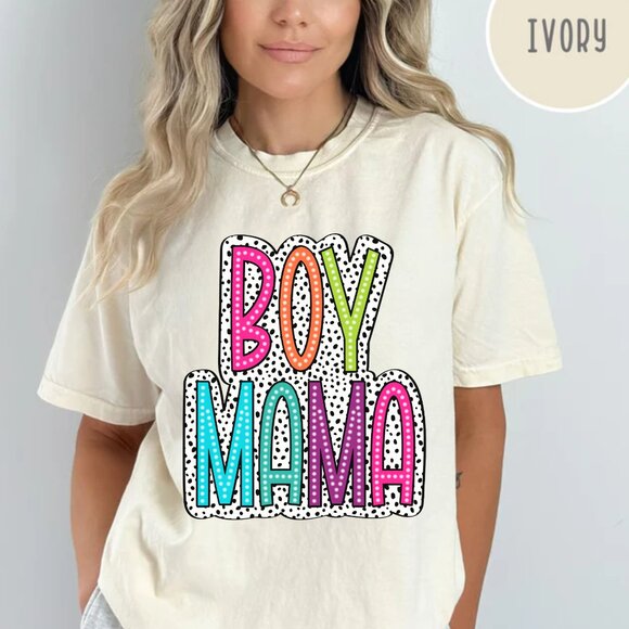 Boy Mama T-Shirt, Boy Mom Shirt, Comfort Color Tee - Picture 6 of 12